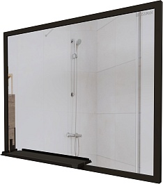 Grossman Мебель для ванной Лофт 90 подвесная шанико/черный – фотография-9
